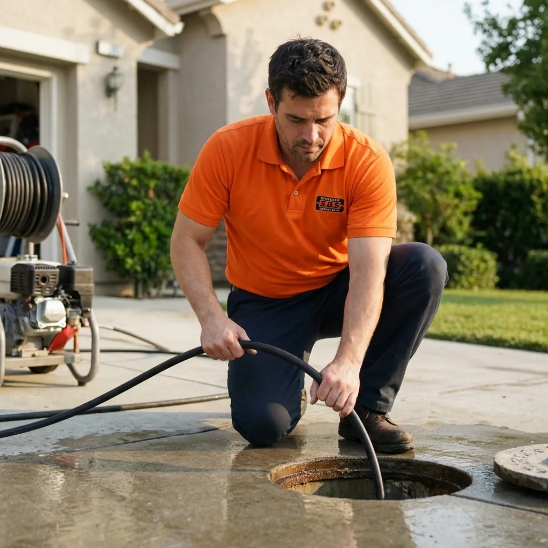 Hydro-jetting service for drain cleaning